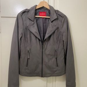GUESS suede faux leather jacket size M NEW